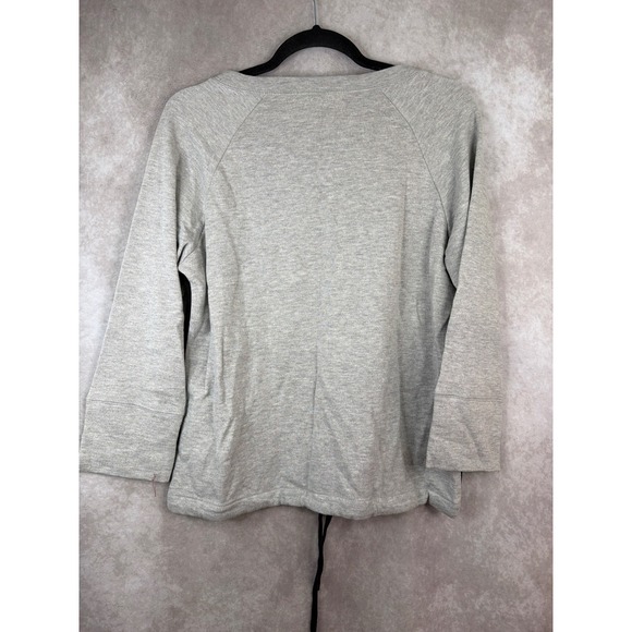 NWT Nicki Minaj Womens Black & Gray Sequins Raglan Sweatshirt Top XL Drawstring - Picture 5 of 5